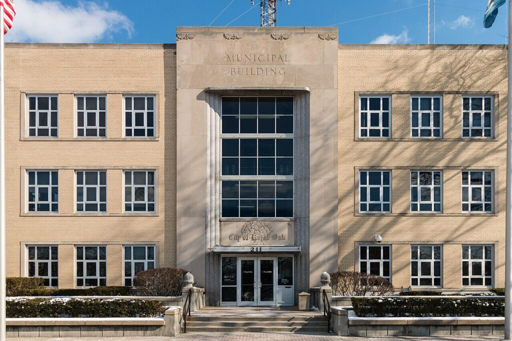Royal Oak Municipal Building Historic Royal Oak municipal building in Royal Oak, Michigan